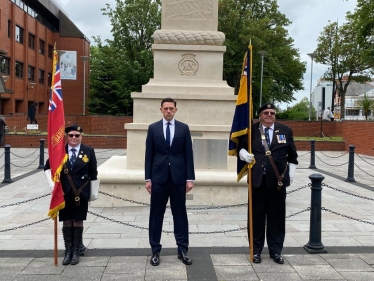 Cllr Carroll at Armed Forces day 2021